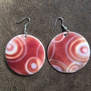 Red Swirl Earrings